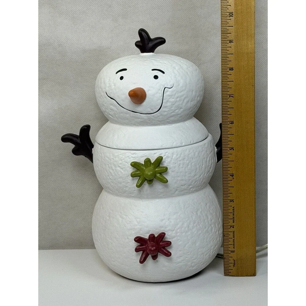 Gold Canyon Jolly Snowman Candle Warmer Scent Pod Electric Holiday Box 82997